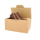 Cuir de saumon marron brillant de la tannerie Ictyos livré en carton individuel