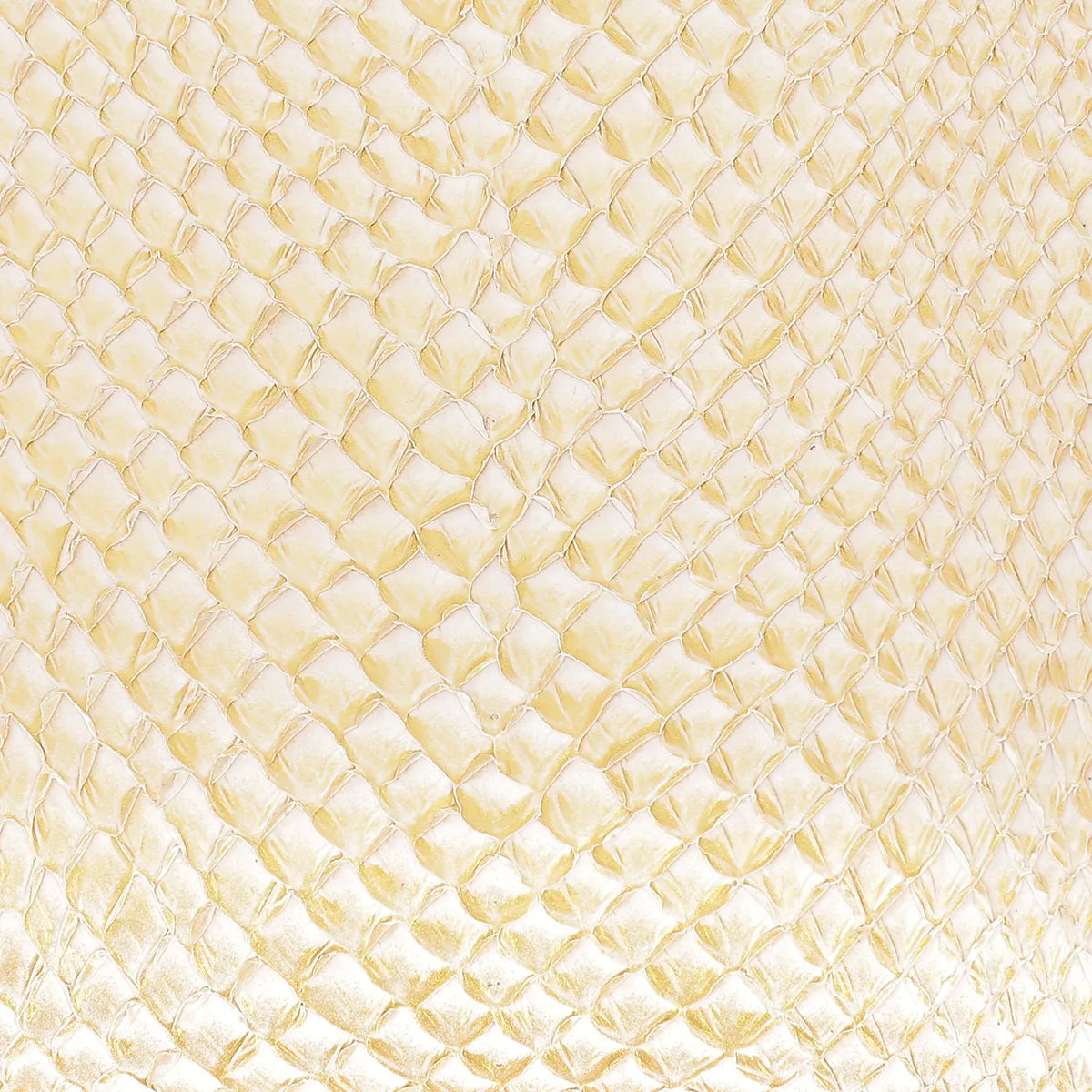 Cuir de saumon aux écailles jaune dorée. Cuir de poisson idéal pour des créations haut de gamme