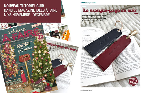 parution IAF marque page en cuir