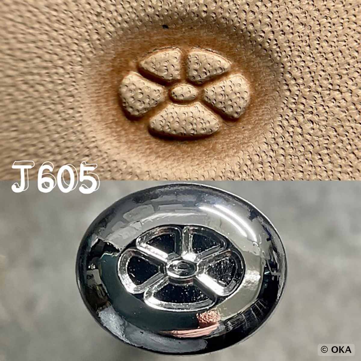Matoir pour repoussage du cuir - Flower Center J605 - Oka fabriqué au Japon