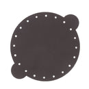 Découpe pour bourse en cuir marron foncé de la marque Deco Cuir, montrant la forme et la texture du cuir.