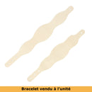 Découpe de cuir naturel pour bracelet enfant, 3 vagues, par Deco Cuir, idéale pour personnaliser en cuir souple.