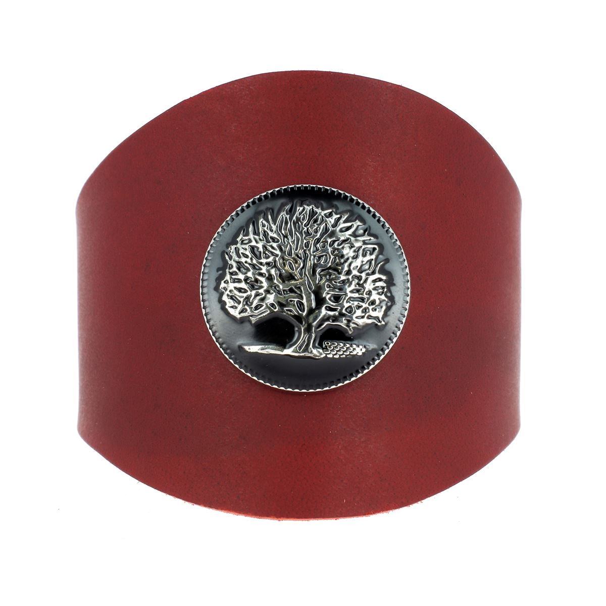 Découpe de cuir naturel pour bracelet personnalisé enfant, forme ovale, fabriquée par Deco Cuir, adaptée à la taille enfant.