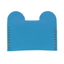 Kit DIY porte-cartes en cuir Ours Deco Cuir, bleu Atoll, avec matériaux pour création artisanale, vue de l'ensemble du kit.