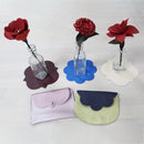 Découpe en cuir FLEURS à 8 pétales de Deco Cuir, pièce artisanale pour décoration ou création en cuir.