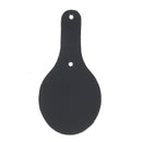 Découpe ovale en cuir teinté pour porte-clés, conçue pour rivetage, par Deco Cuir, image montrant la découpe en cuir.