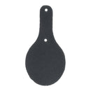 Découpe ovale pour porte-clés en cuir teinté à riveter, fabriquée par Deco Cuir, avec finition précise et design élégant.