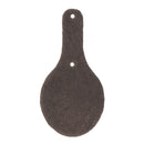 Découpe ovale en cuir teinté pour porte-clés, conçue par Deco Cuir, à riveter, avec finition soignée et détails précis.