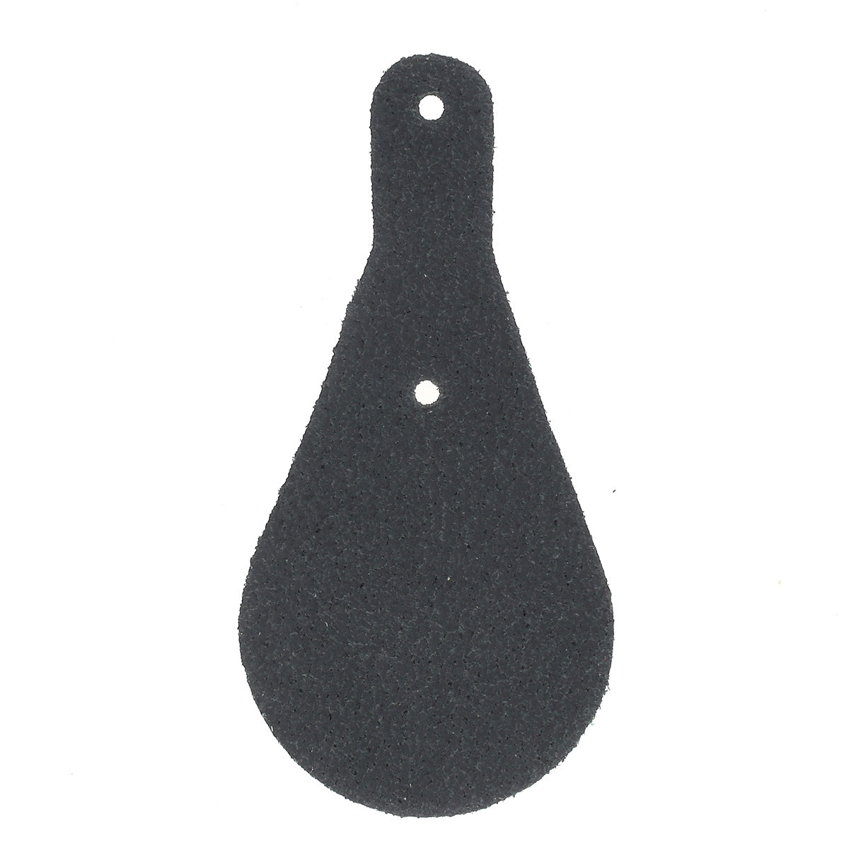 Découpe de cuir en forme de poire pour porte-clés, en cuir teinté, conçue pour rivetage, de la marque Deco Cuir.