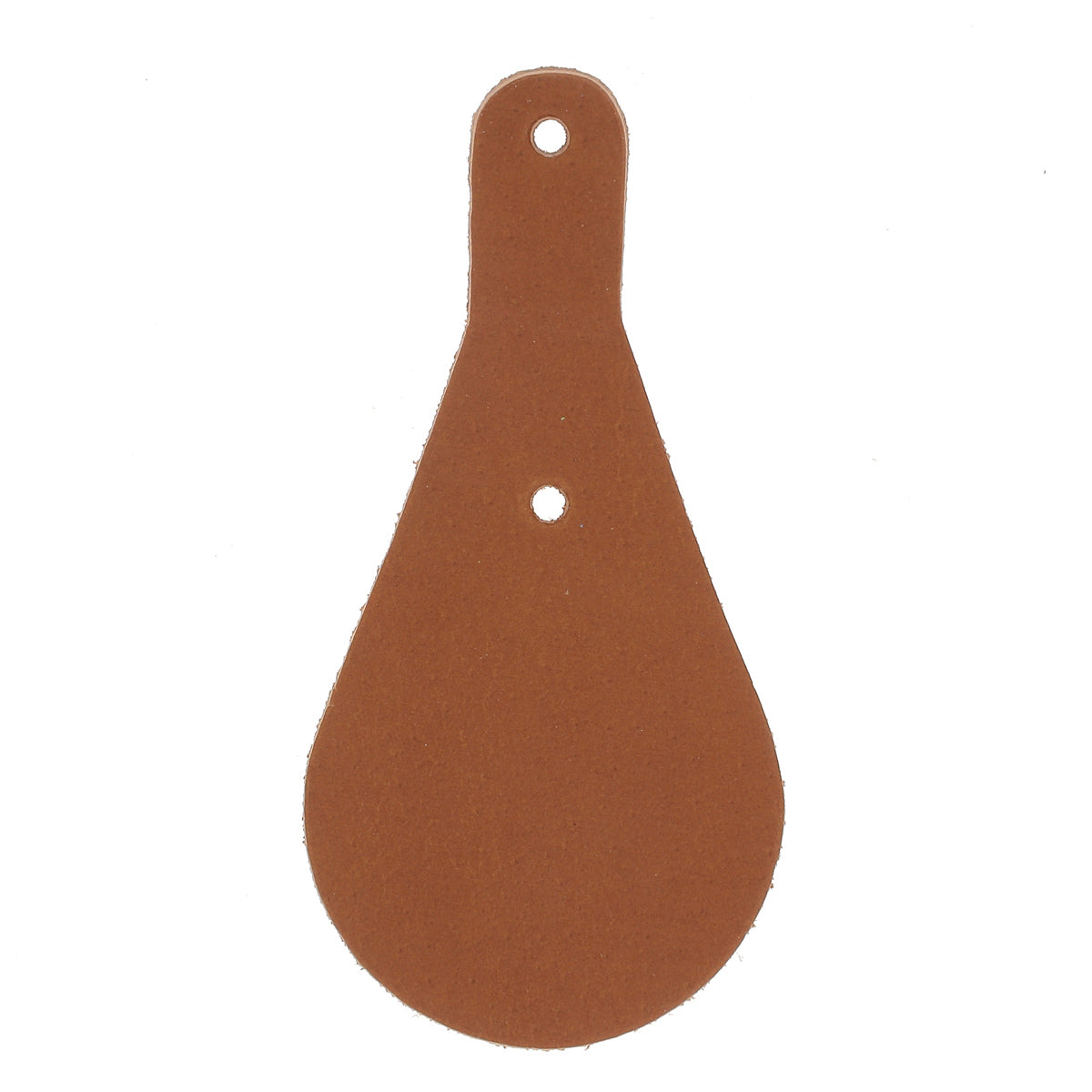 Découpe de cuir en forme de poire pour porte-clés, teintée, de la marque Deco Cuir, conçue pour rivetage.