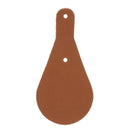 Découpe de cuir en forme de poire pour porte-clés, teintée, de la marque Deco Cuir, conçue pour rivetage.