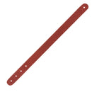 Découpe de cuir pour bracelet personnalisé, taille adulte 24,5 x 1,5 cm, par Deco Cuir, en cuir teinté naturel.