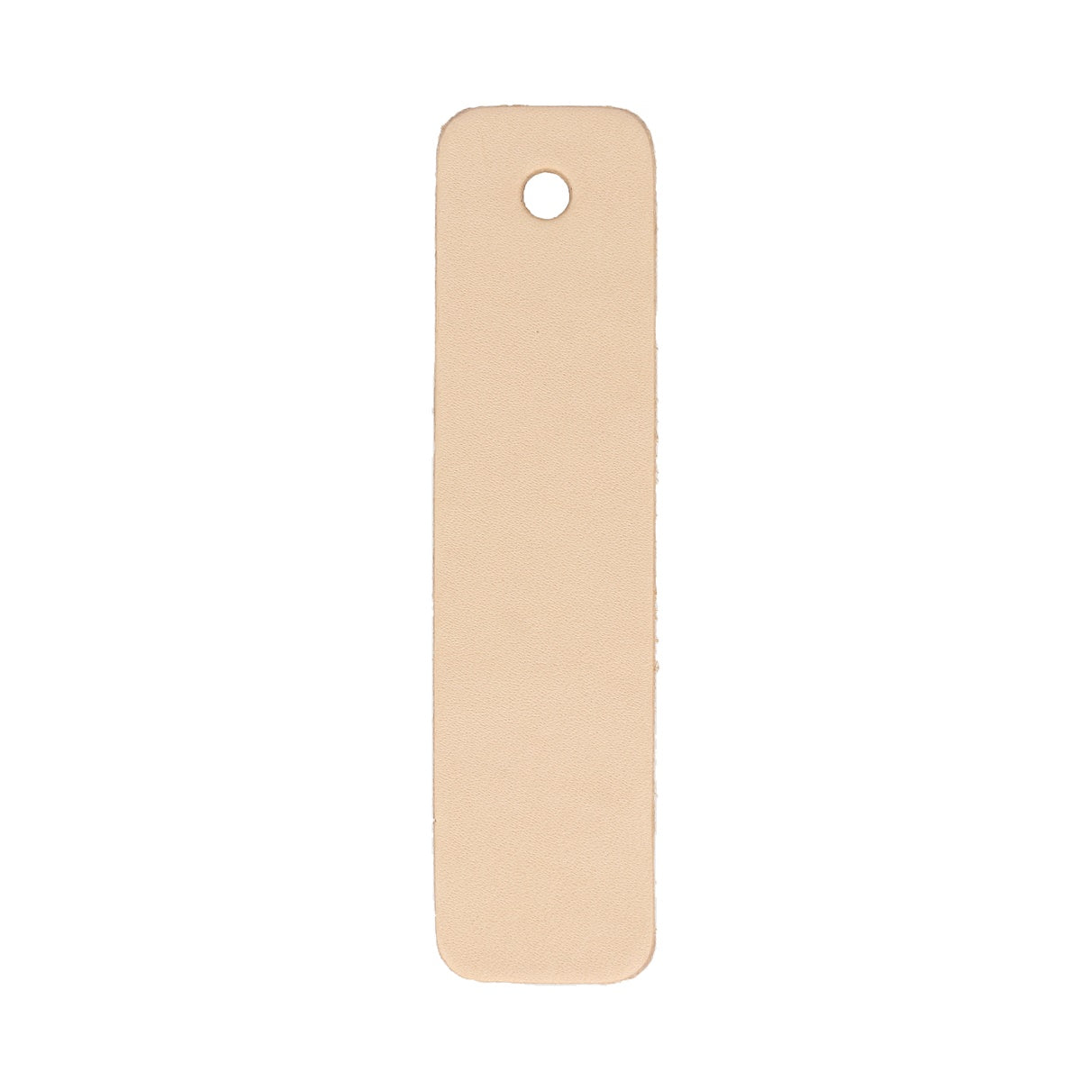 Découpe de cuir naturel en forme rectangulaire pour porte-clés, marque Deco Cuir, à personnaliser avec gravure ou inscription