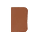 Porte-cartes double en cuir marron clair