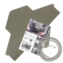 Pochette enveloppe en cuir vert kaki de la marque Deco Cuir, idéal pour créations DIY, avec surface lisse et finition élégante.