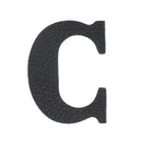 Découpe de lettre de l'alphabet autocollante en cuir noir de la marque Deco Cuir, pour décoration ou projet créatif.