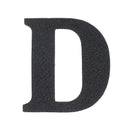 Découpe de lettre de l'alphabet autocollante en cuir noir de la marque Deco Cuir, pour décoration et bricolage.