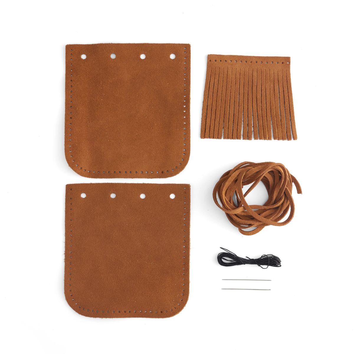 Kit DIY - Sac à frange en cuir velours à coudre et personnaliser soi-même