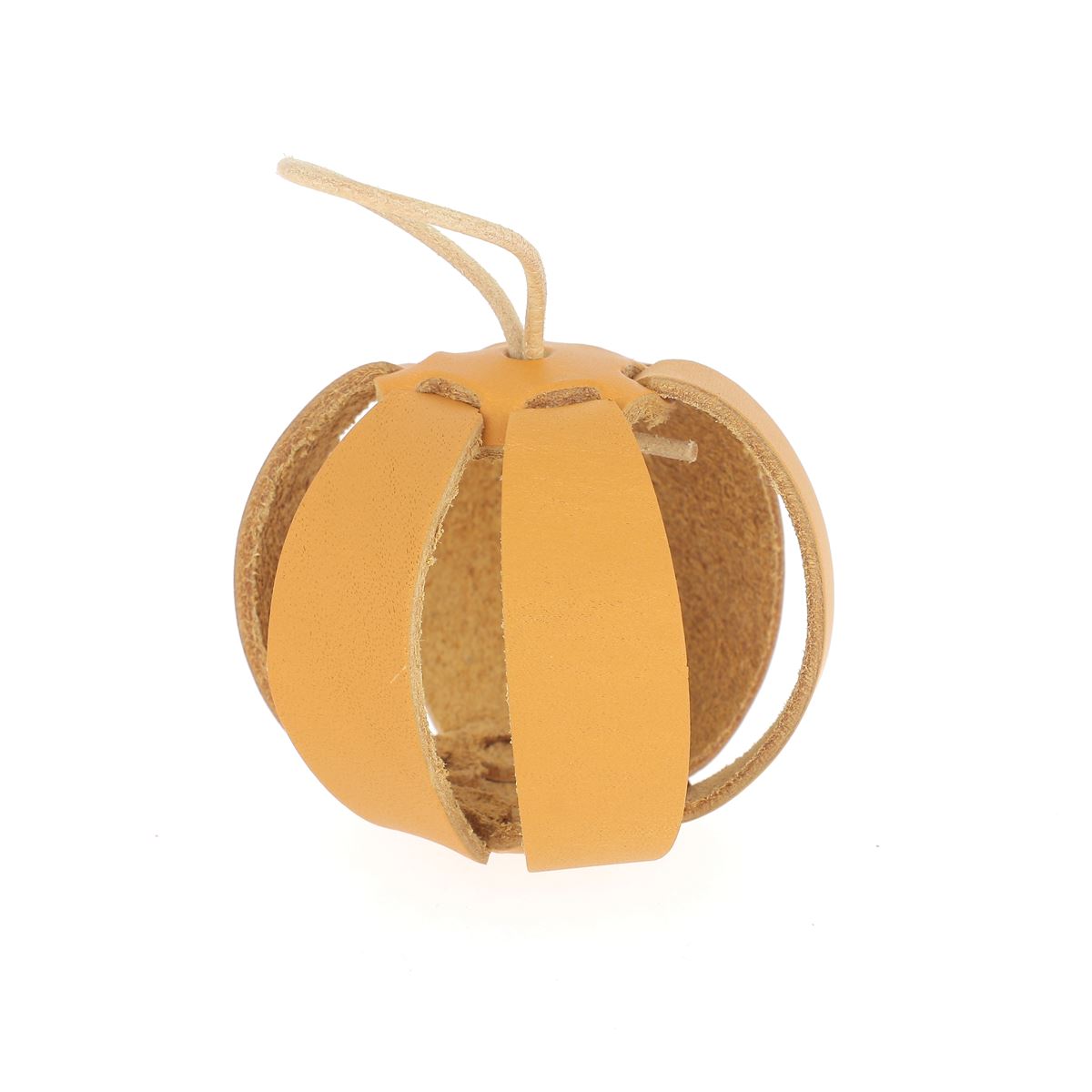 Kit DIY Deco Cuir pour boule de Noël en cuir à assembler, motif pain d'épice, création artisanale et festive.