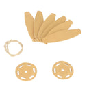 Kit DIY pour boule de Noël en cuir à assembler, création Deco Cuir, en cuir miel, comprenant pièces pour confectionner une décoration festive