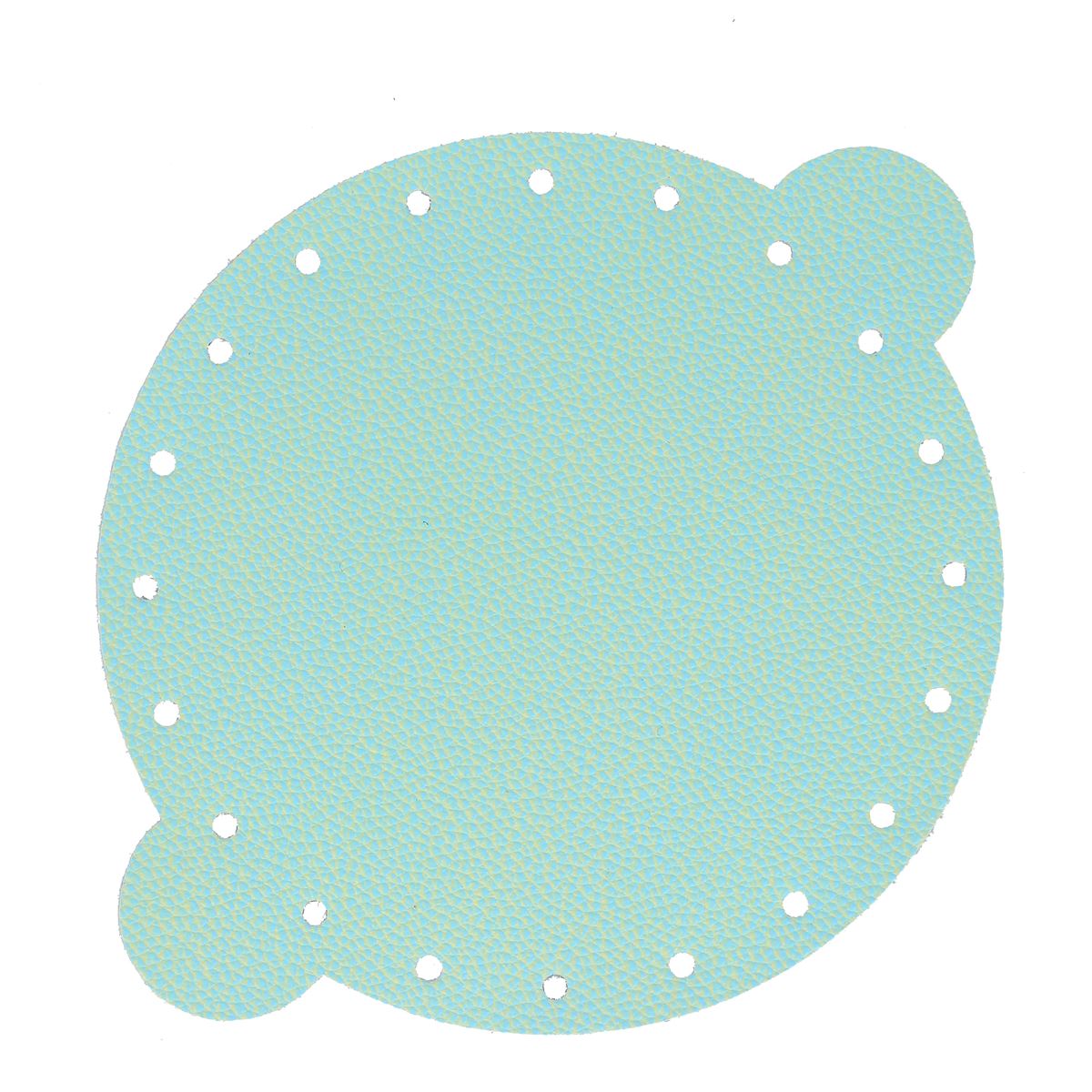 Découpe pour bourse en cuir OCÉAN de Deco Cuir, bleu nacré, finition élégante, vue en gros plan sur la texture du cuir.