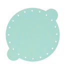 Découpe pour bourse en cuir OCÉAN de Deco Cuir, bleu nacré, finition élégante, vue en gros plan sur la texture du cuir.