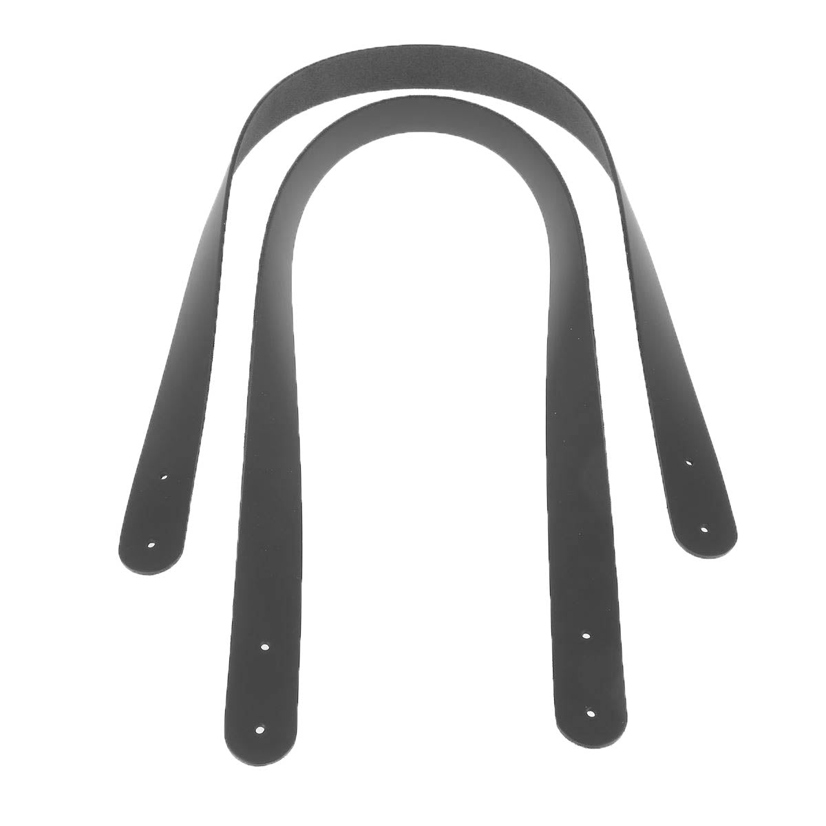 Paire d'anses en cuir pour sac, 24mm de large, 70cm de long, en cuir brun, adaptées pour sac à main ou sac porté.