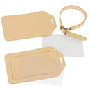 Kit DIY Deco Cuir pour porte étiquette de bagage, création en cuir, avec matériaux pour personnaliser votre étiquette de voyage.