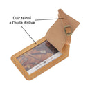 Kit DIY Deco Cuir pour porte étiquette de bagage en cuir, avec matériaux pour personnaliser et fabriquer votre porte étiquette.