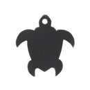 Découpe en cuir de tortue pour porte-clés, fabriquée par Deco Cuir, montrant la forme détaillée en cuir naturel.