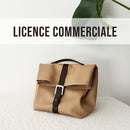 Sac à lunch en cuir Patron Lunch Bag Deco Cuir, conçu pour coudre à la machine, avec détails en cuir élégant.