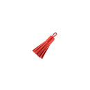 Découpe POMPON pour porte-clés en cuir rouge métallisé de la marque Deco Cuir, design élégant et coloré.