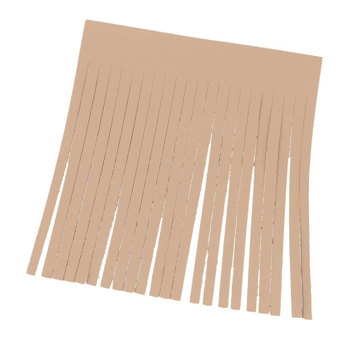 Découpe POMPON en cuir taupe pour porte-clés, fabriquée par Deco Cuir, idéale pour accessoires en cuir.