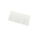 Découpe POMPON en cuir blanc pour porte-clés, fabriquée par Deco Cuir, montrant la texture et la finition du cuir blanc.