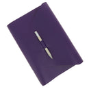 Kit DIY pour protège carnet en cuir SATINATO violet A5 de Deco Cuir, création artisanale en cuir lisse.