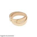 Découpe de cuir naturel pour bracelet double, modèle Deco Cuir, taille adulte 44x1,5 cm, idéale pour personnalisation.