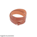 Découpe de cuir pour bracelet double en cuir sauvage, taille adulte 44x1,5 cm, par Deco Cuir, adaptée à la personnalisation.