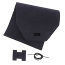 Kit DIY pour protège carnet A6 en cuir velours tressé bleu nuit, création Deco Cuir, finition élégante et artisanale.