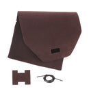 Kit DIY Deco Cuir pour protège carnet en croûte de cuir velours tressé, format A6, couleur marron bourgogne.