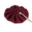 Découpe pour bourse en croûte de cuir velours Bordeaux T92 de Deco Cuir, pièce en cuir marron foncé avec texture douce.