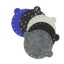 Pack de 5 découpes de cuir pour monter soi-même sa bourse en cuir fantaisie, diamètre 14,5 cm