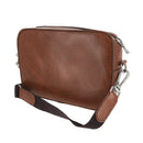 Pochette en cuir tannage végétal noisette à coudre soi-même, kit DIY pour débutant