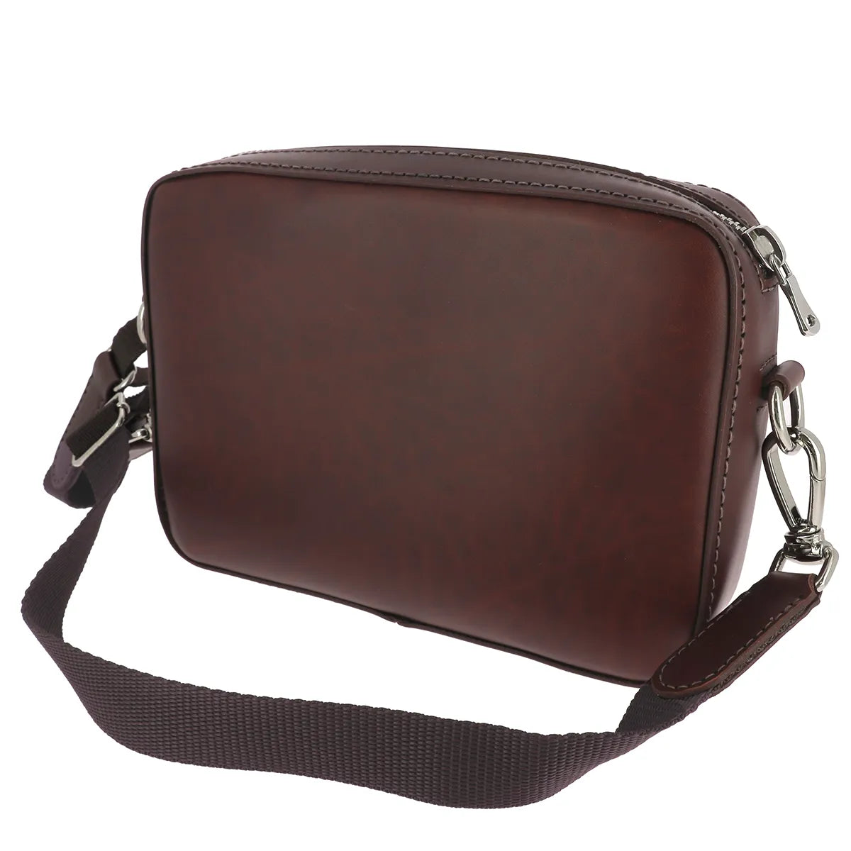 Sac bandoulière en cuir marron en kit DIY pour débutant, modèle Deco Cuir pour homme ou femme