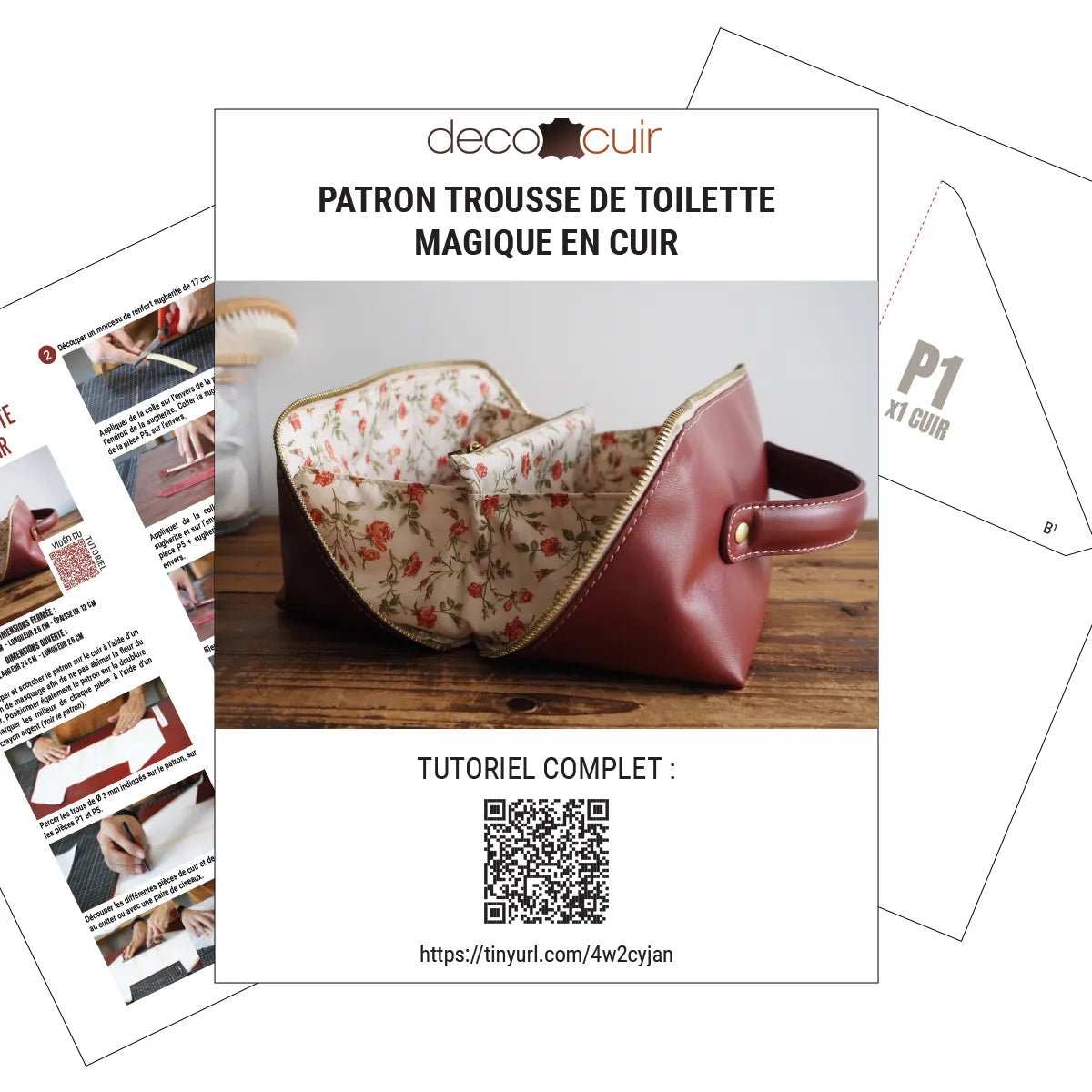 Patron trousse de toilette magique en cuir