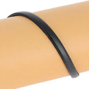 Lacet en cuir plat 5mm tranches noires de 10 cm, accessoire pour chaussures, fabriqué par Autres.