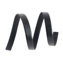 Lacet en cuir plat noir de 10mm, tranché, longueur 10 cm, pour chaussures, fabriqué par Autres.