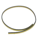 Lacet en cuir plat 5mm tranché noir de 10 cm, idéal pour chaussures et accessoires en cuir.