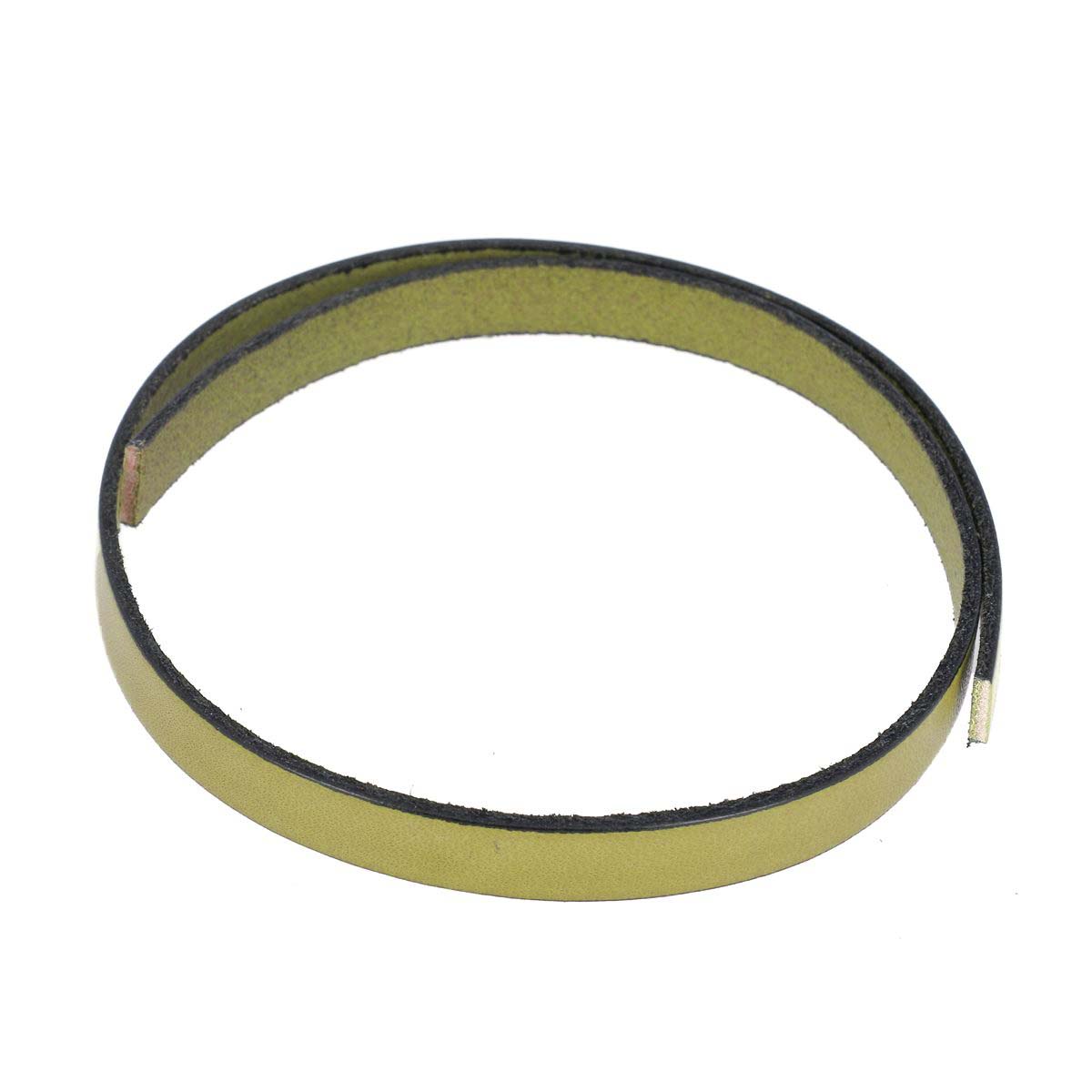 Lacet en cuir plat de 10mm, tranches noires, longueur 10 cm, pour chaussures, fabriqué par Autres.