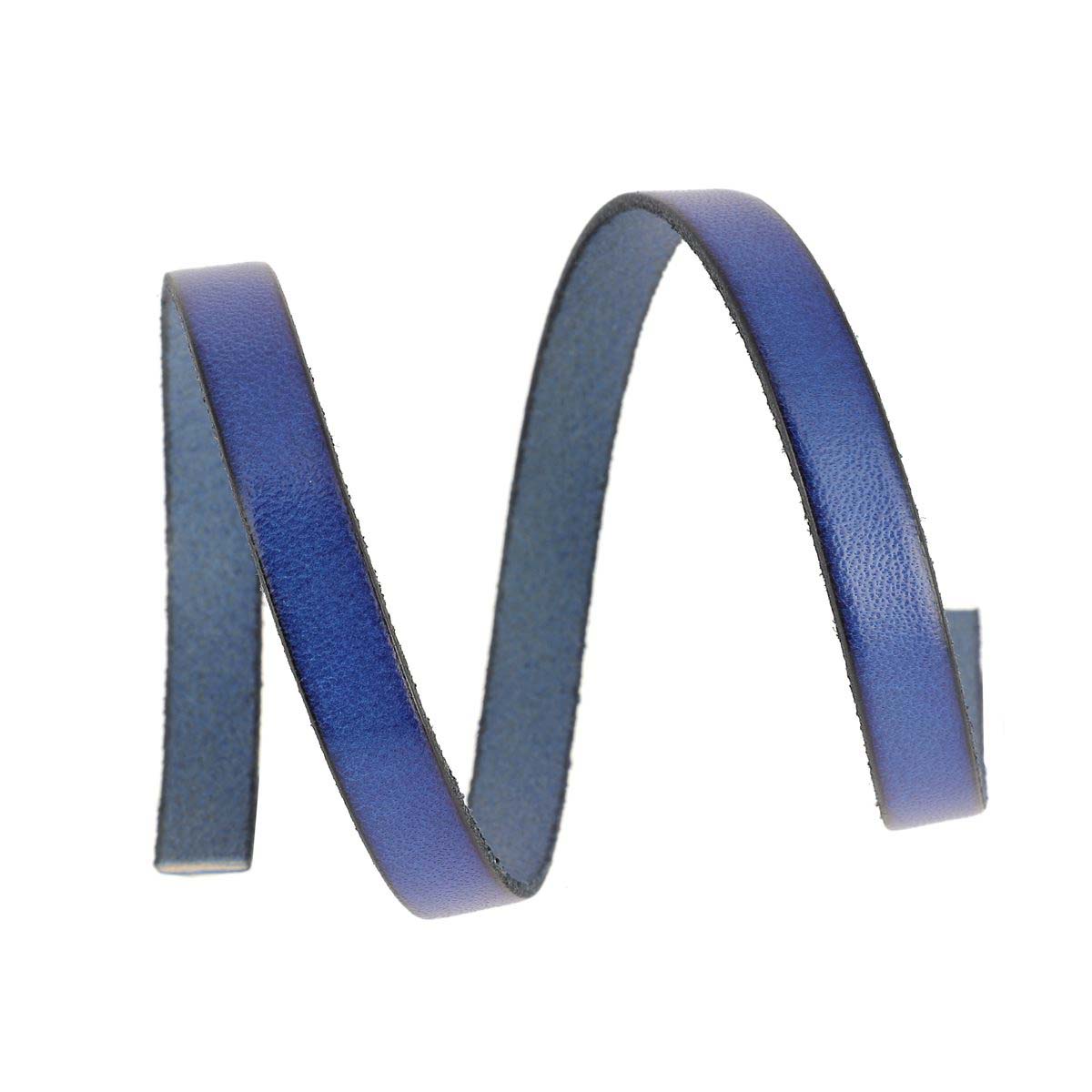 Lacet en cuir plat noir de 10 mm de largeur, tranché, mesurant 10 cm, pour chaussures ou bottes, de marque Autres.