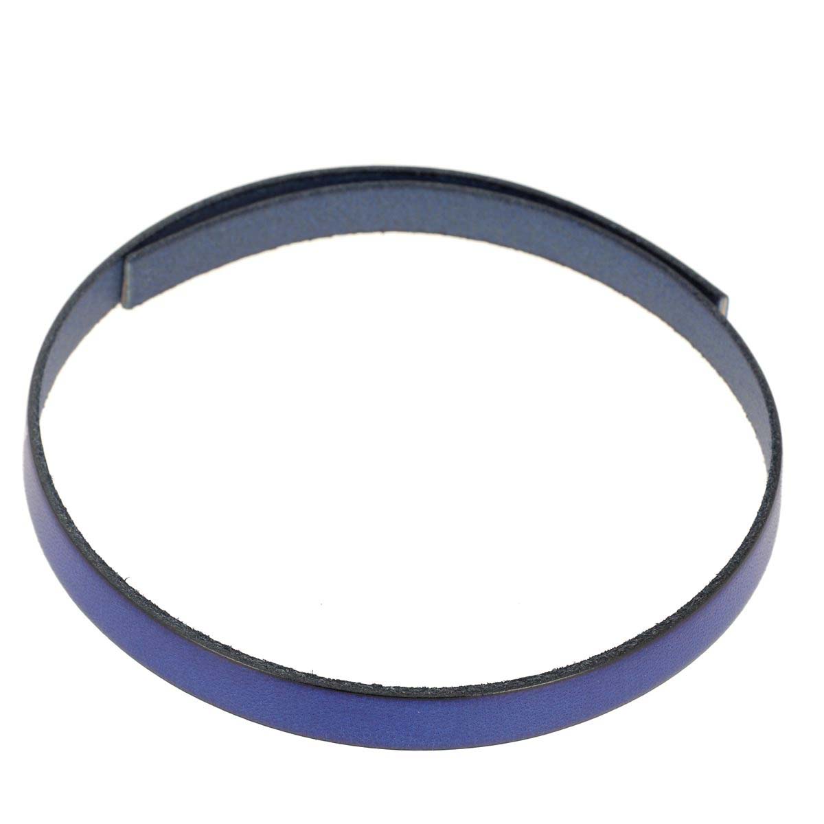 Lacet en cuir plat noir de 10 mm de largeur, tranché, mesurant 10 cm, pour chaussures, fabriqué par Autres.